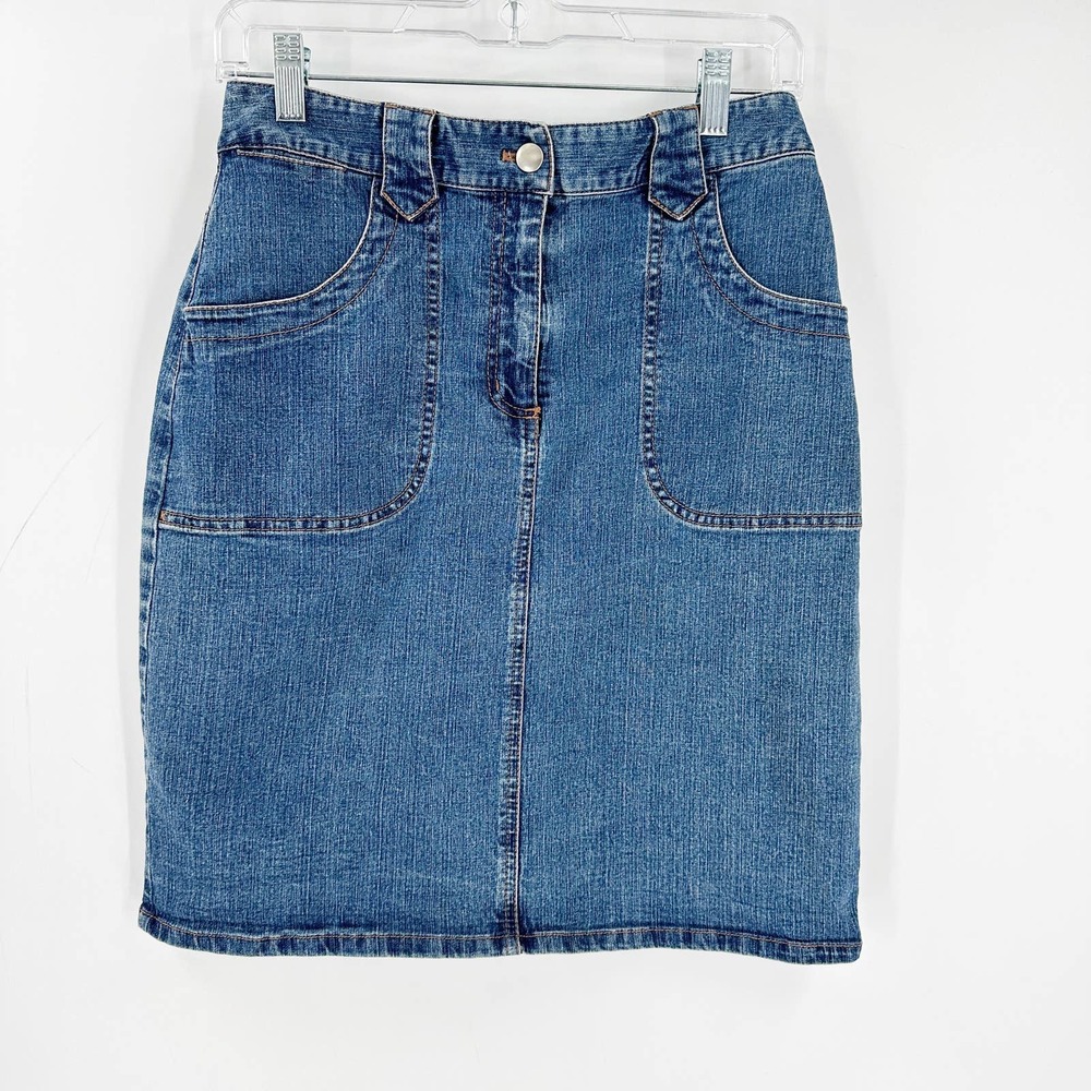 Chico's Blue Denim Mini Skirt